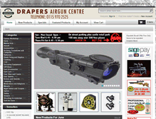 Tablet Screenshot of drapers-airguns.co.uk